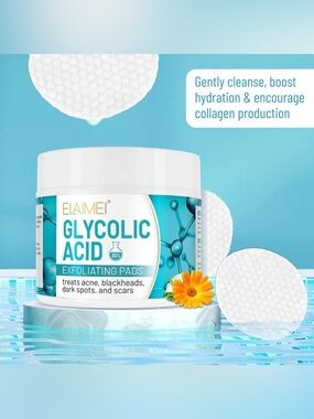 Elaimei 30% Glycolic Acid Exfoliating Pads -50 pads